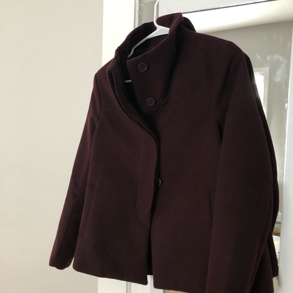 Peacoat in rich burgundy wine color - old navy - Picture 3 of 8